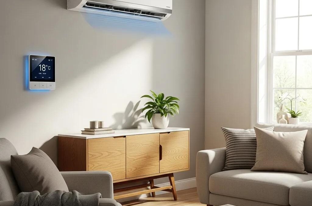 High-efficiency HVAC system installed in a modern Aurora, IL home, emphasizing energy savings and comfort